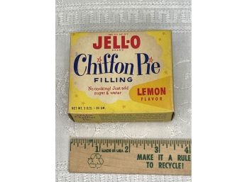 Vintage Jell-o Chiffon Pie Filling Lemon Flavor