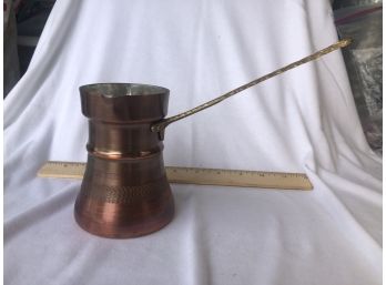 Vintage French Copper Milk Or Chocolate Pot