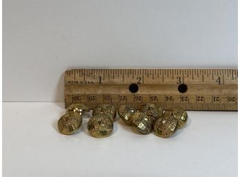 Vintage 'Gold' Textured Buttons
