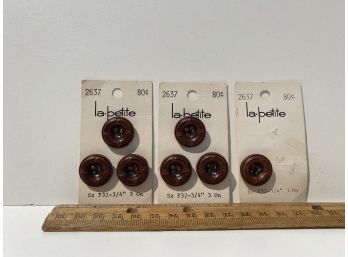 La Petite Vintage Brown Buttons