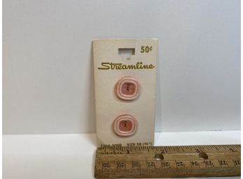 Vintage Streamline Pink Buttons