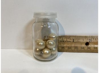 Jar Of Vintage 'pearl' Buttons