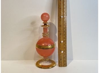 Vintage Pink And 'Gold' Perfume Bottle