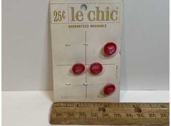 Vintage Le Chic Hot Pink Buttons