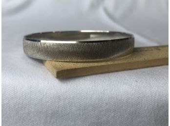 'Silver' Bangle Bracelet With Etching