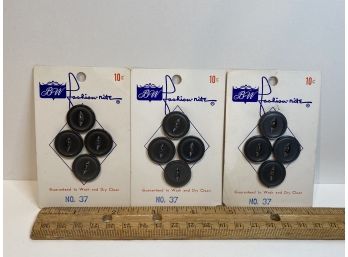 Vintage BW Fashion-nite Black Buttons