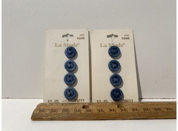 La Mode Vintage Blue Buttons