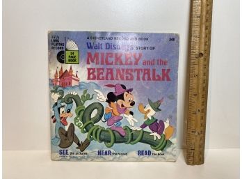 Vintage Walt Disney Book: Mickey And The Beanstock