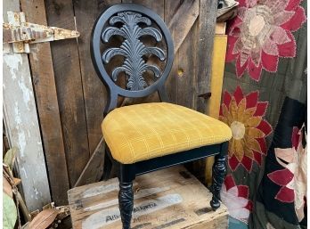 Black Chair With Yellow Seat