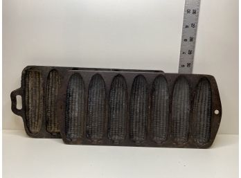 Vintage Cast Iron Corn Stick Pans Set Of 2