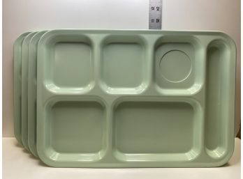 Vintage Seafoam Green SiLite Lunch Trays Set Of 4