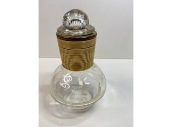 Vintage McKee Clear Glasbake Hottle Bottle With Glass Lid
