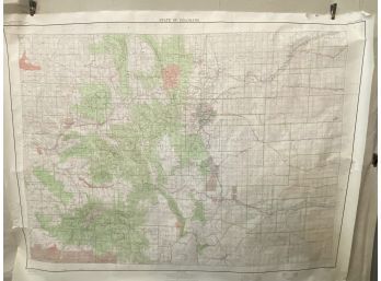 Vintage 1929 Map Of Colorado