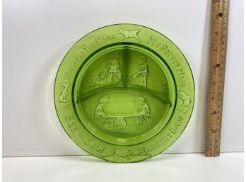 'A Tiara Exclusive' Childrens' Plate Glass Green