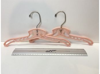 2 Precious Vintage Pink Baby/toddler Hangers