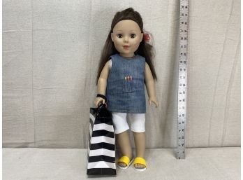 'American Girl Doll' Like 14' Doll With Handmade Outfit, Party Dress, And Nightgown