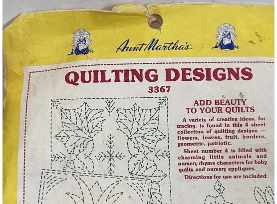 Aunt Martha's Quilting Designs