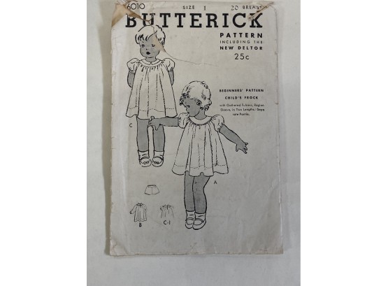 Very Vintage Butterick Pattern Girls