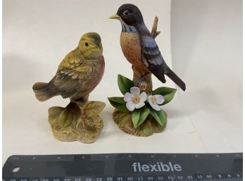 2 Porcelain Bird Figurines