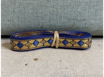 Vintage Blue/'gold' Metallic Ribbon