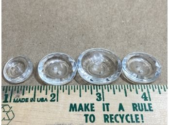 4 Vintage Glass Buttons