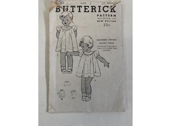 Very Vintage Butterick Pattern Girls