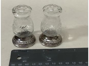 Salt And Pepper Sterling Silver Base Shakers
