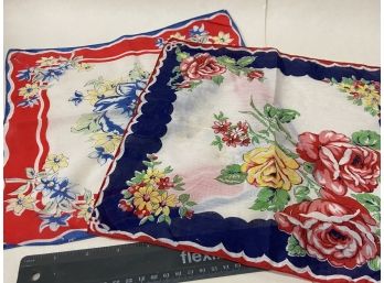 2 Vintage Handkerchiefs