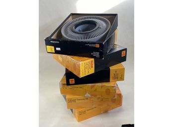 6 Kodak Trans Vue 140 Slide Rounds With Boxes