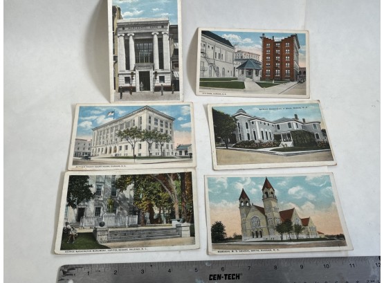 6 Vintage Durham, N.C. Postcards