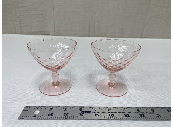Pair Of Vintage Blush Pink Glasses