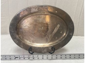 Vintage Oval Metal Serving Tray Small