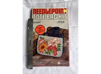 Vintage Needlepoint Tote Bag Kit