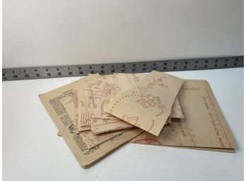 Lot Of Gorgeous Vintage 1930s & 40s Embroidery Transfers