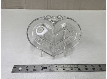 Vintage Duncan And Miller Teardrop Divided Heart Candy Dish