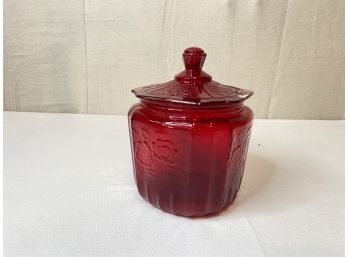 Red Glass Mayfair 2qt Jar