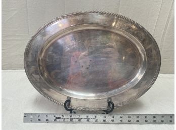 Vintage Oval Metal Serving Tray Medium