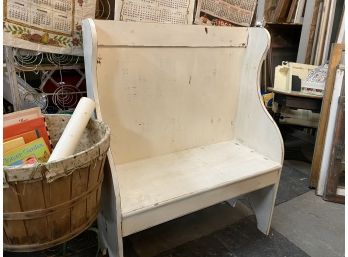 Vintage Style White Bench