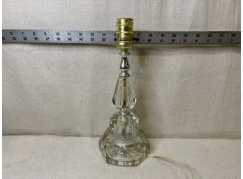 Vintage Glass Lamp Base, Needs Rewiring