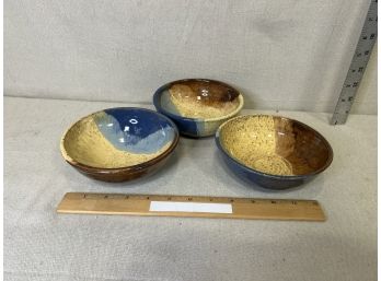 Set Of 3 Pottery Bowls
