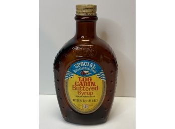 Bicentennial Flask Of Log Cabin Syrup - Screw On Lid Works