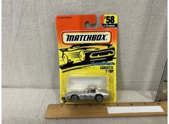 1990s Matchbox Corvette T-top Car In Original Packaging