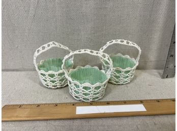 3 Cute Little Vintage Baskets
