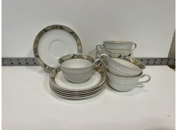 Johnson Bros China Set: 6 Teacups & Saucers