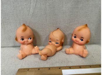 Set Of 3 Kewpie Babies (2 Sitting Up, 1 Laying Down)