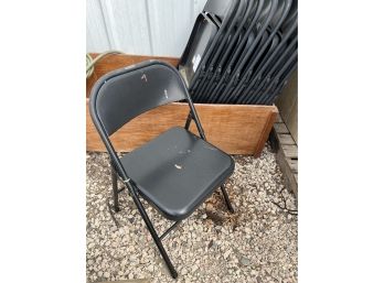 10 Black Folding Chairs