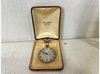 Vintage Watch Face With Engravings On Back
