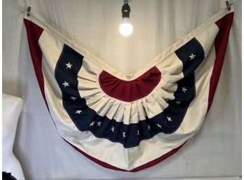 USA Flag Pleated Bunting 58' Wide