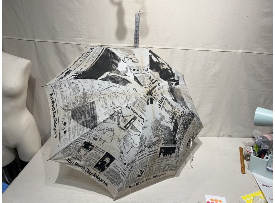Vintage Newsprint Umbrella