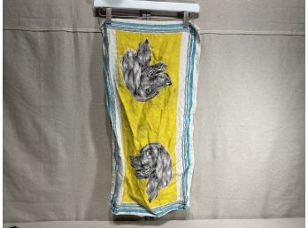 Vintage Dog Tea Towel Yellow
